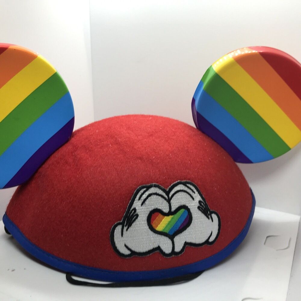 Walt Disney World Park Exclusive  Pride Rainbow Heart Mickey Mouse Ears NEW